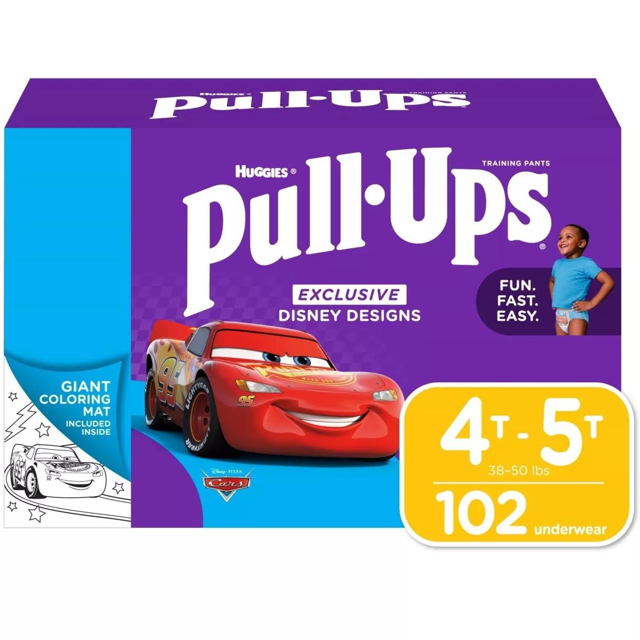 Pull-Ups Training Pants for Boys, 4T-5T 38-50 Pounds (102 Count)
