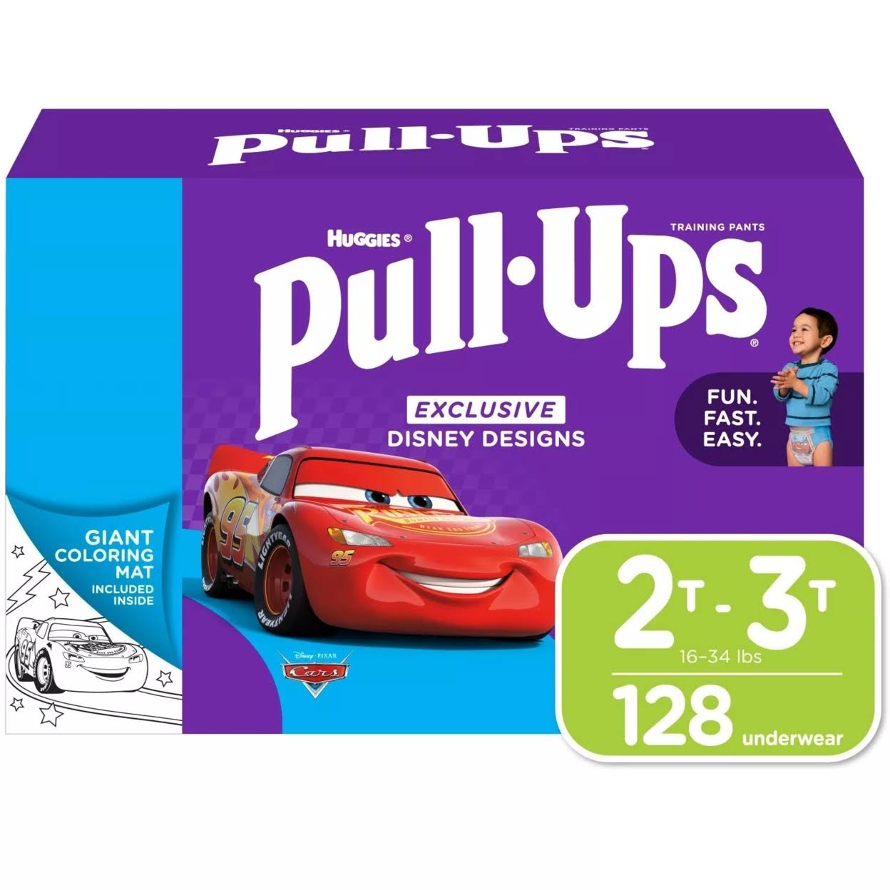 Pull-Ups Training Pants for Boys, 2T-3T 18-34 Pounds (128 Count)