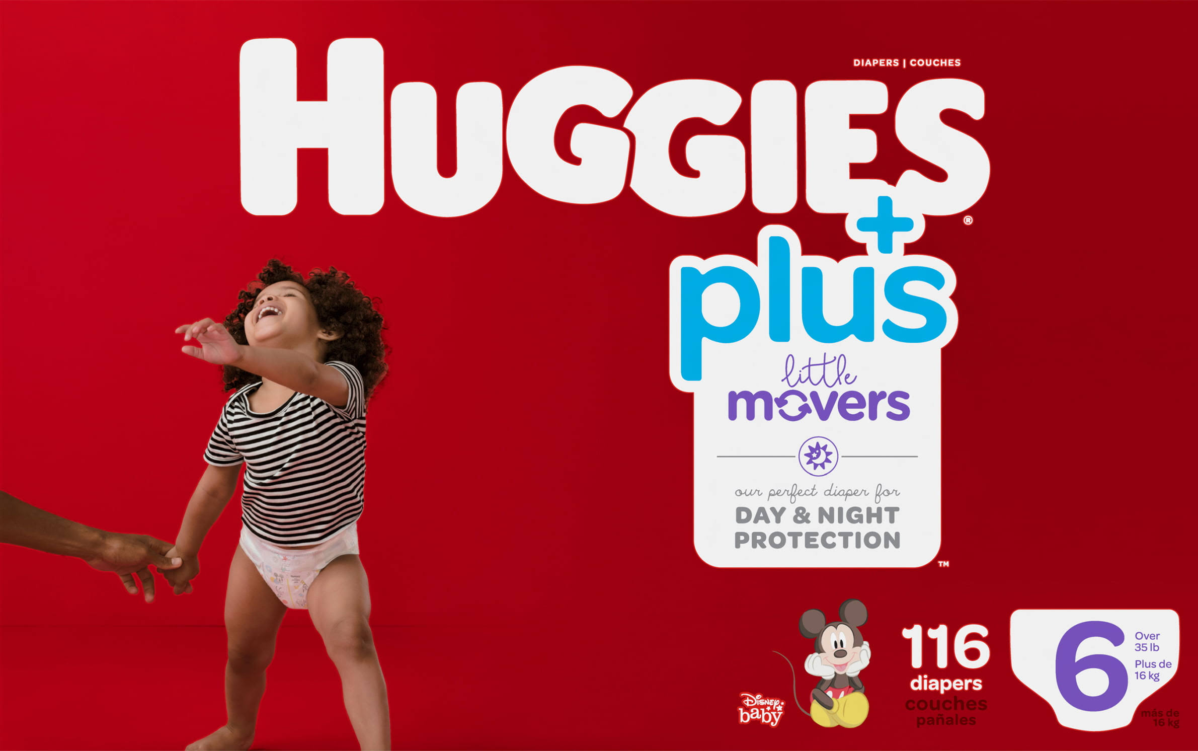 Little Movers Plus Diapers, Size 6 (116-Count)