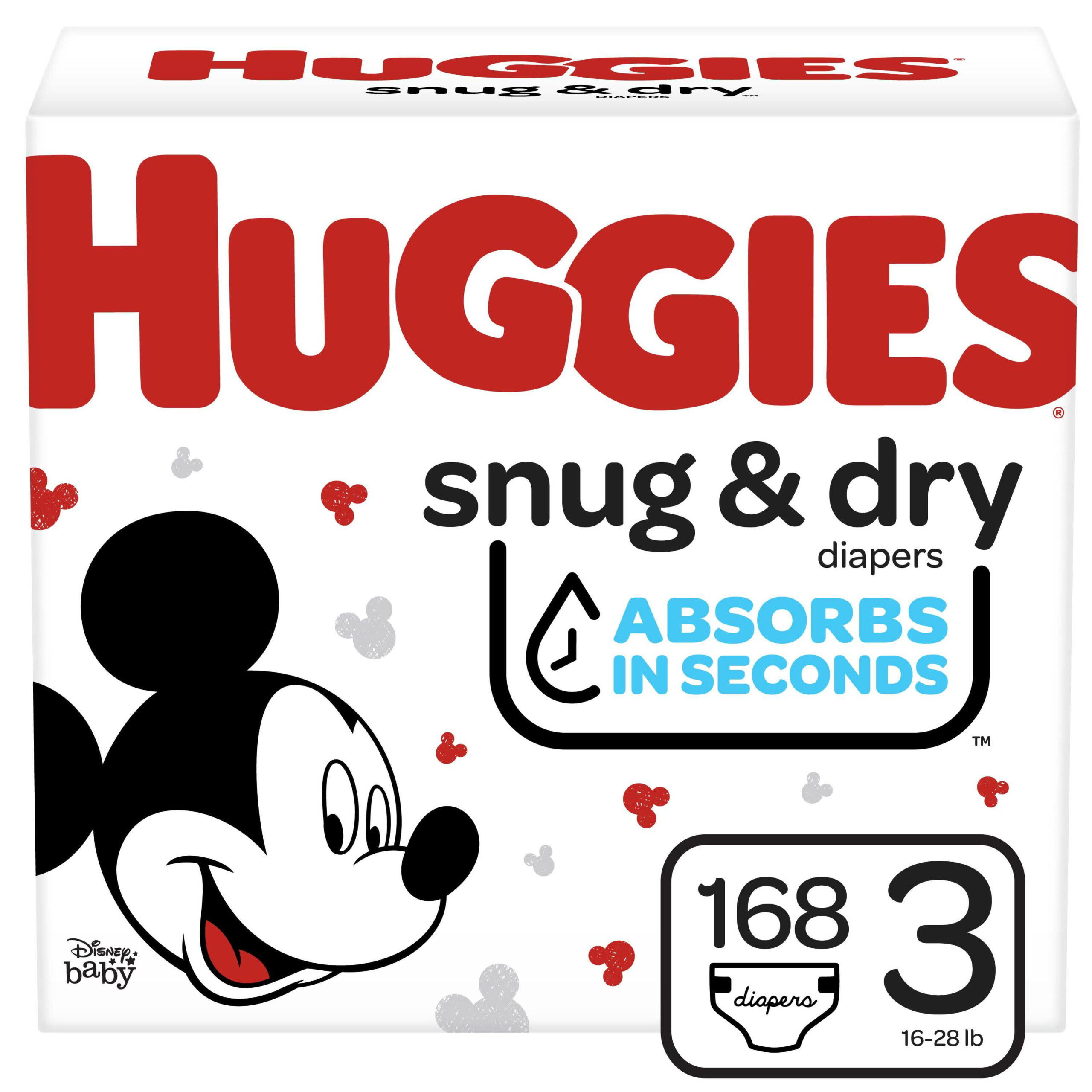 Snug   Dry Baby Diapers, Size 3, 168 Ct