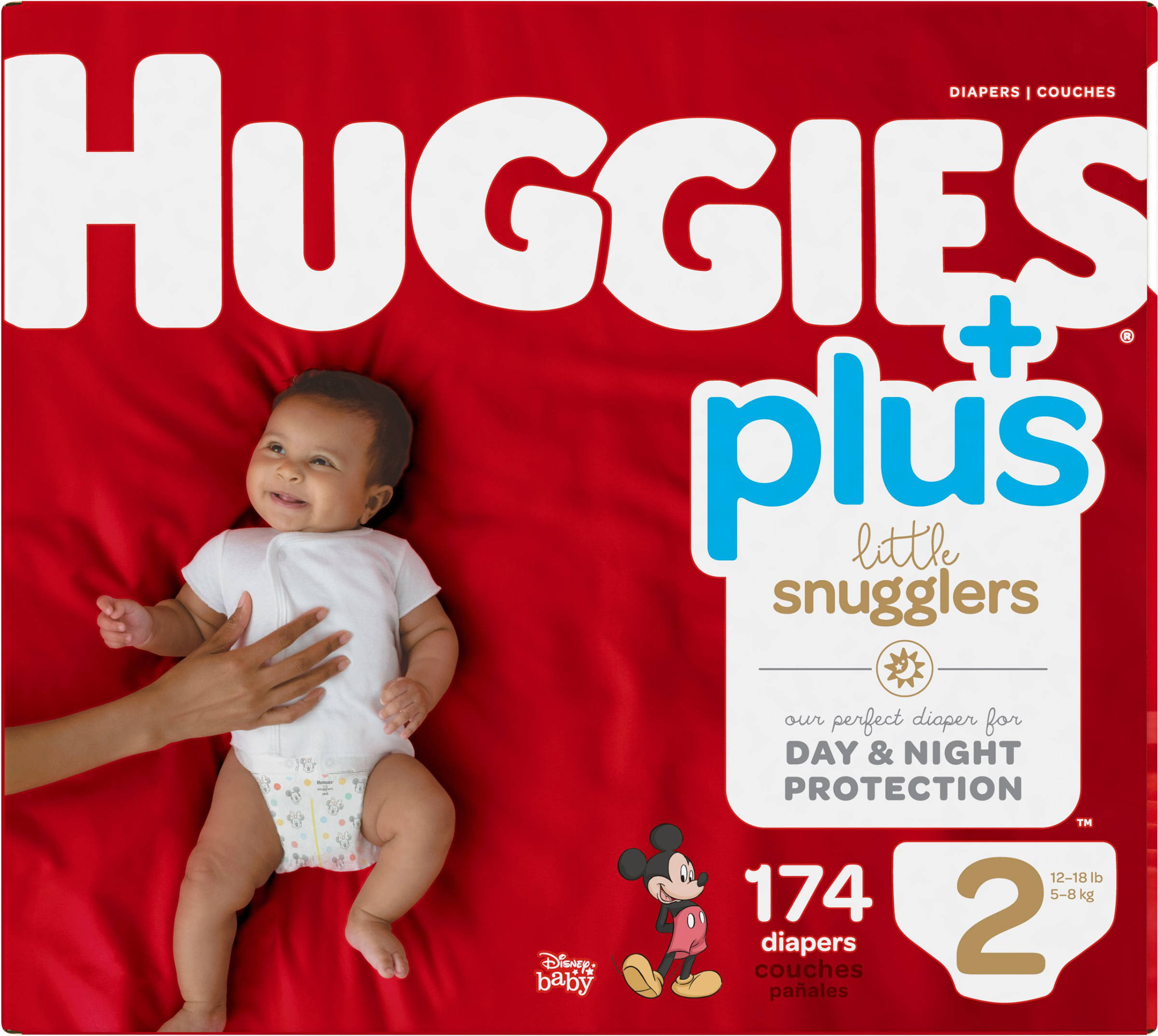 Little Snugglers Wetness Indicator Soft Diapers   Size 2, 174 Count