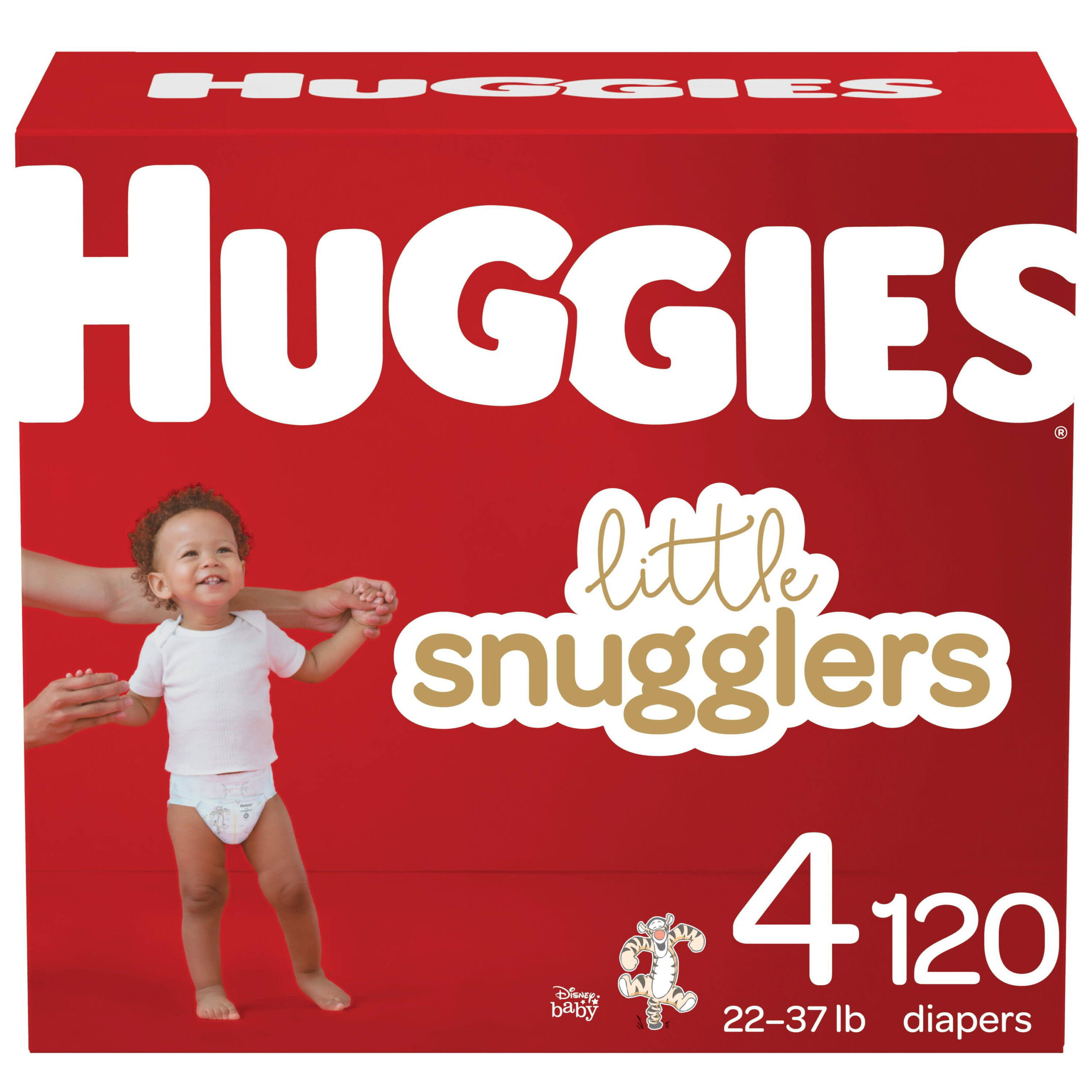 Little Snugglers Hypoallergenic and Latex-Free Diapers, 120 Count, Size 4 (22-37 lb.)