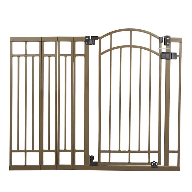 Infant  48-in x 36-in Bronze Metal Safety Gate