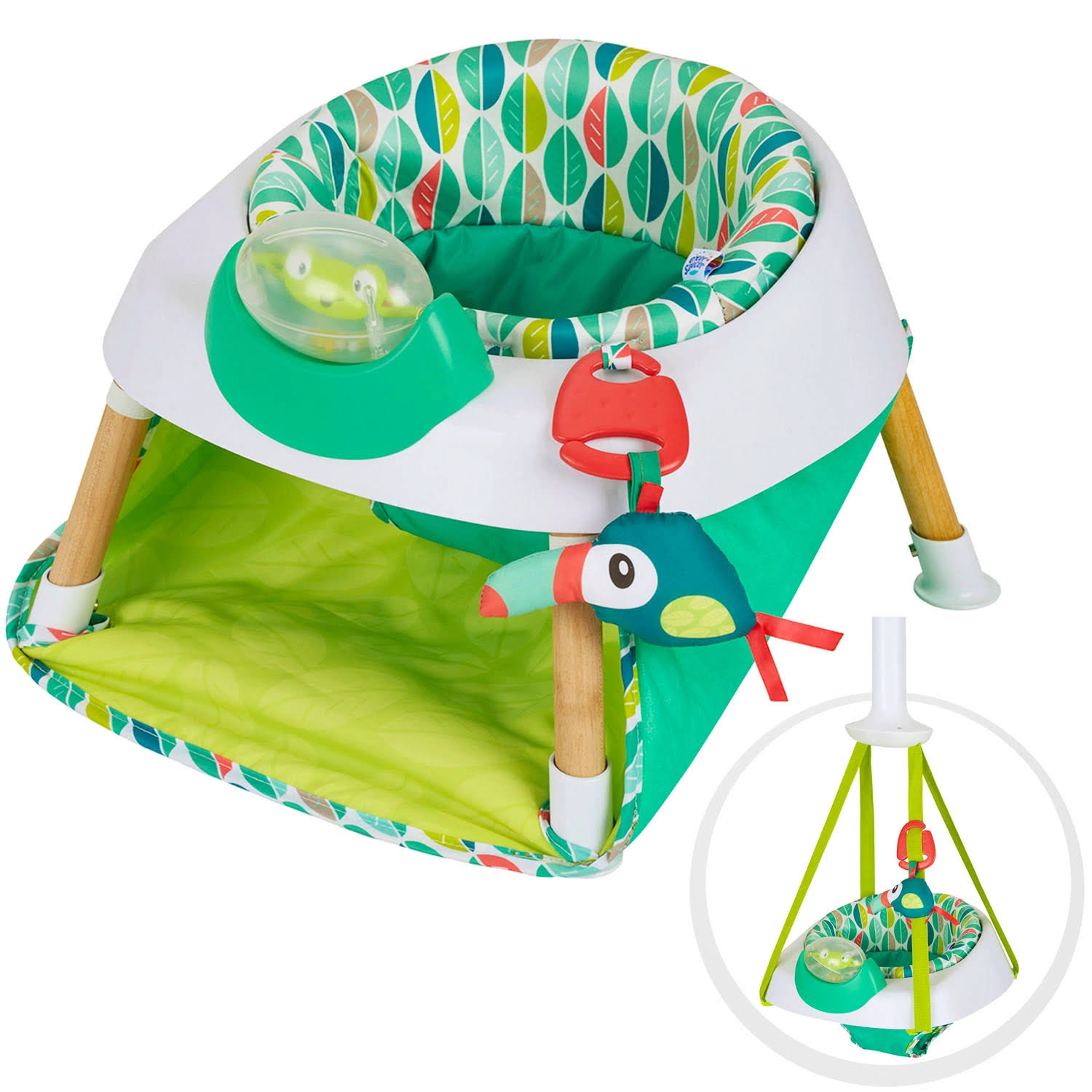 ExerSaucer Tiny Tropics 2-in-1 Baby Seat and Door Jumper