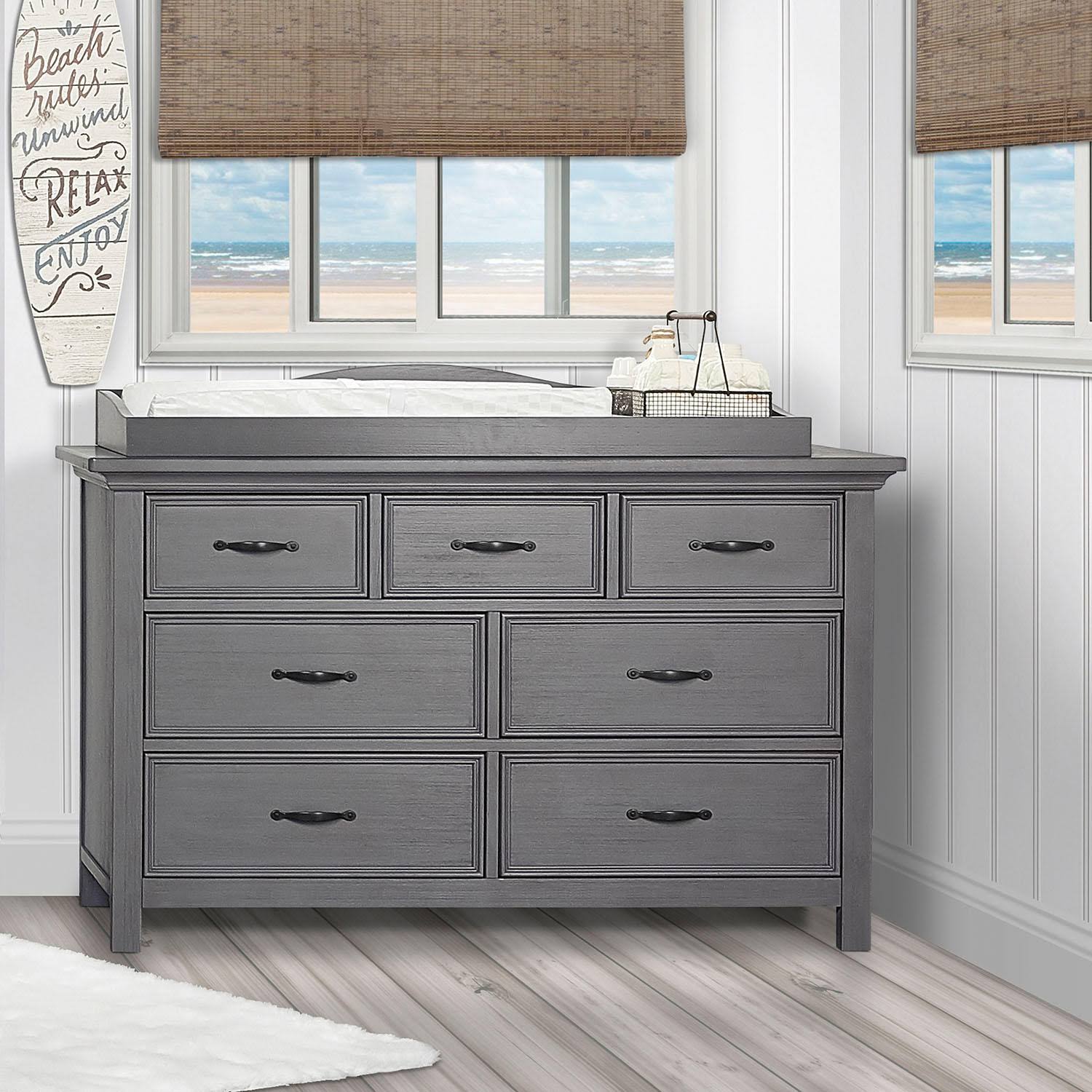 Fully Assembled Changing Tray, Rustic Gray