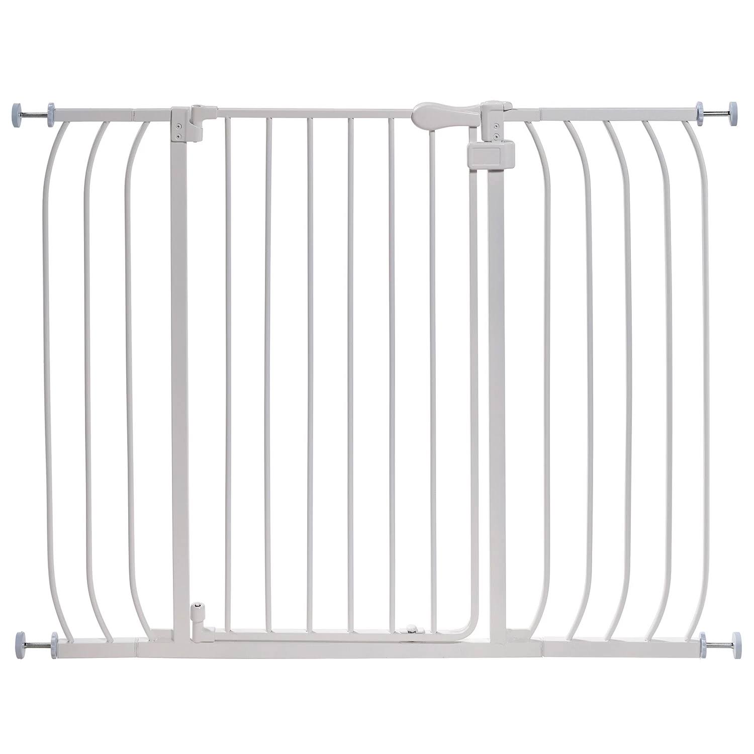 Multi-Use Extra Tall Walk-Thru Baby Gate, Metal, White Finish – 36” Tall, Fits Openings up to 28”   47.5” Wide, Baby and Pet Gate for Doorways and Stairways