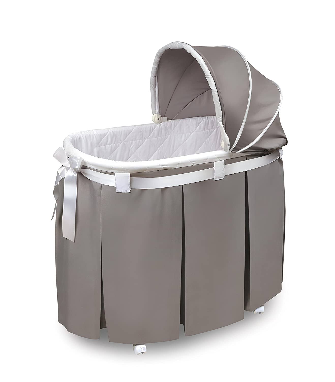 Wishes Oval Bassinet Full Length Skirt, Gray