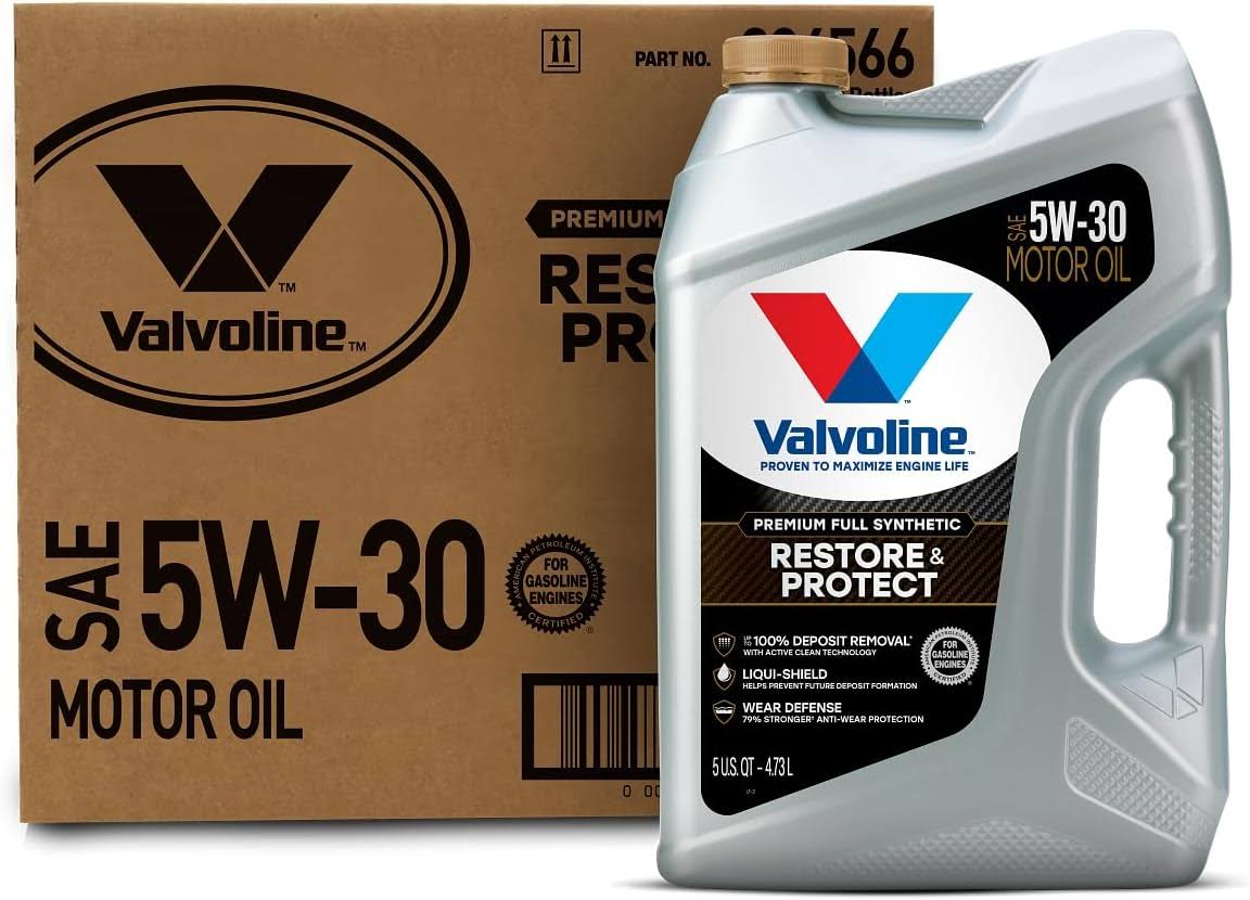 Valvoline Restore   Protect Full Synthetic 5W-30 Motor Oil 5 QT, Case of 3