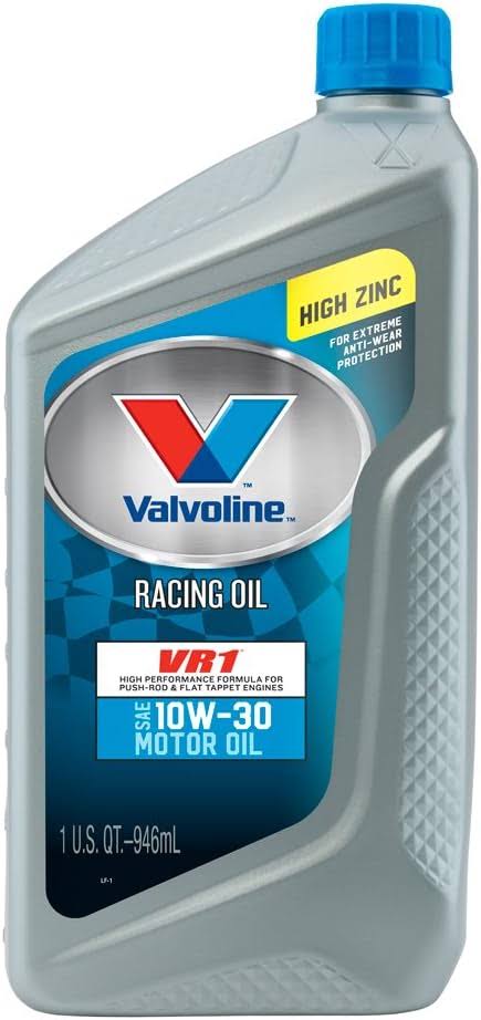 Valvoline VV205 VR1 Racing Formula SAE 10W-30 Turbo Approved Motor Oil   1 Quart Bottle (Case of 12)