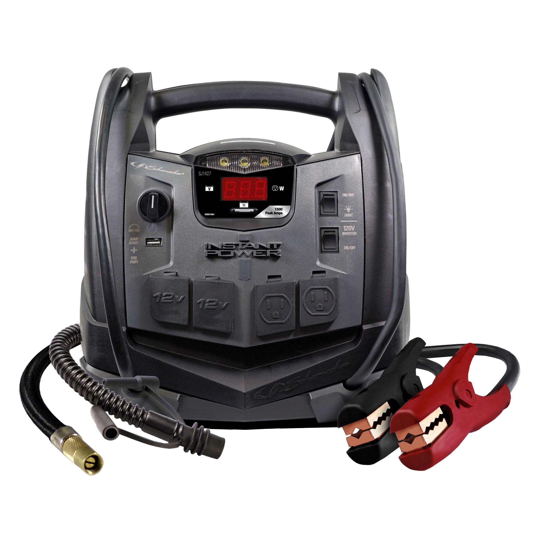 SJ1427 6-in-1 Portable Power Station and 1500 Peak Amp Jump Starter 150-Psi