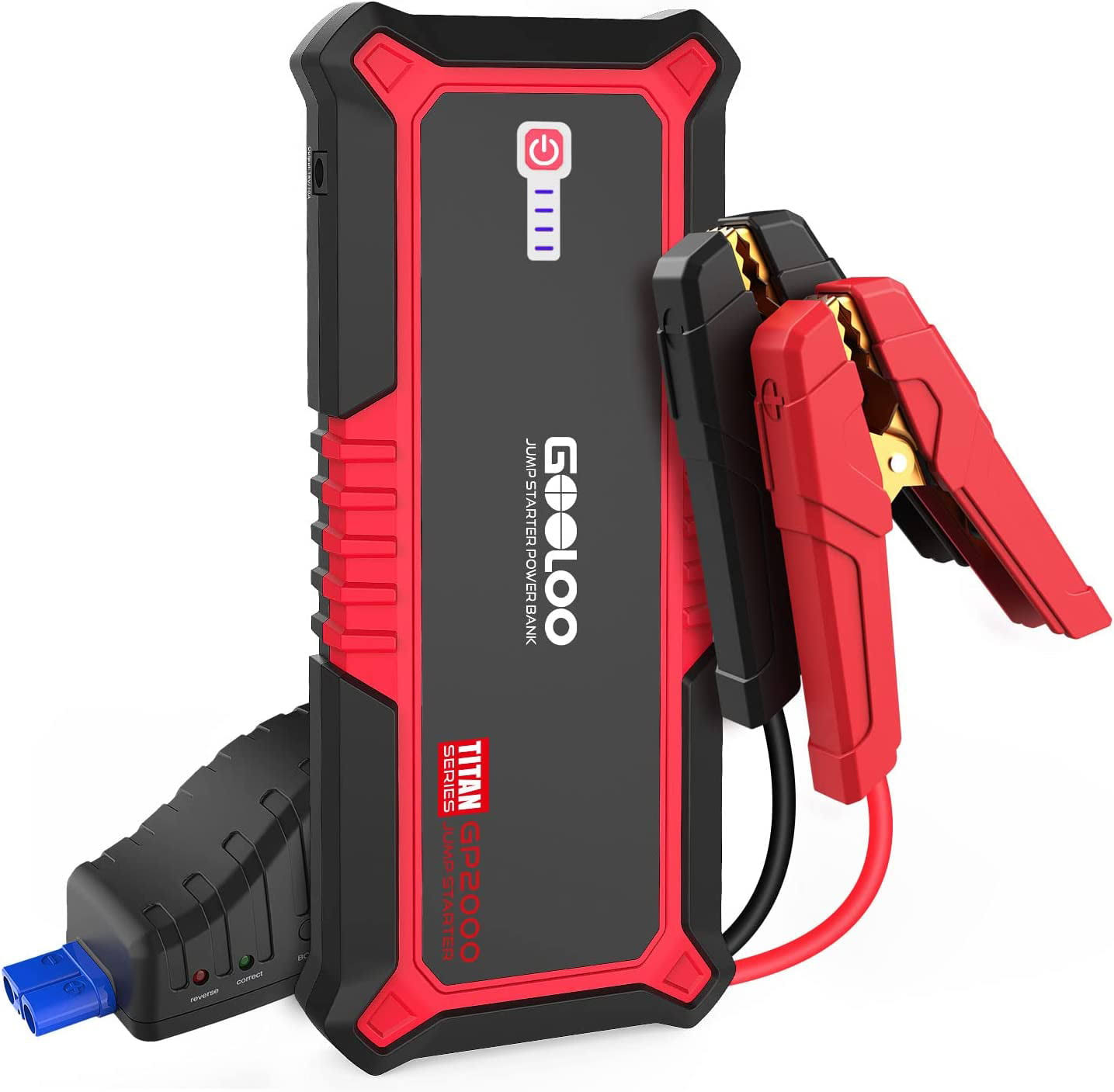 GOOLOO Portable Car Jump Starter,2000A Peak GP2000 19800mAh 12V(Up to 9L Gas and 7L Diesel Engine)Jump Box,SuperSafe Auto Jumper Pack with USB Quick Charger Battery Booster