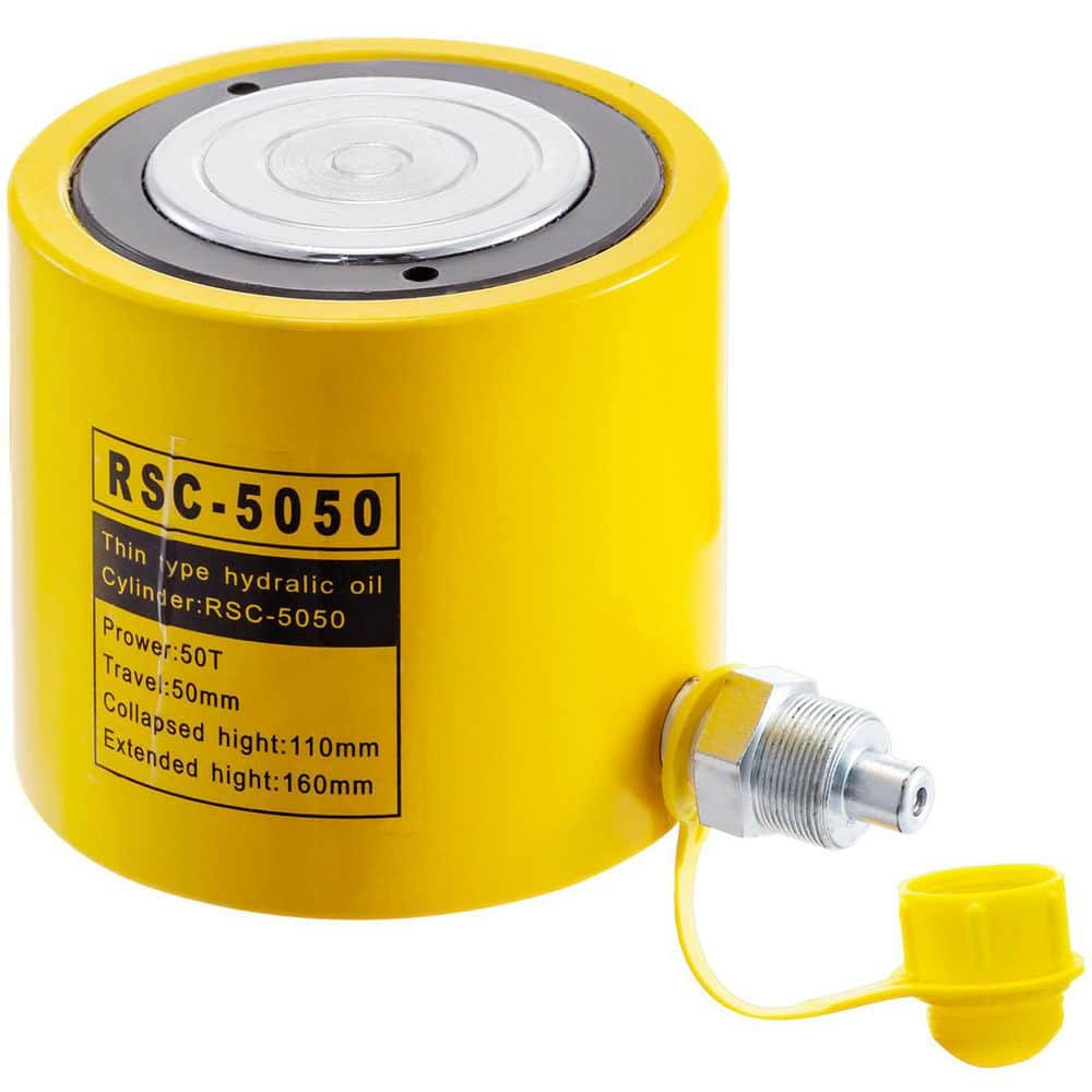 QJD50T50MMSXYY001V0 50-Ton 2 in. Stroke Hydraulic Cylinder Jack Solid Single Acting Hydraulic Ram Cylinder 50 mm Hydraulic Lifting Cylinders