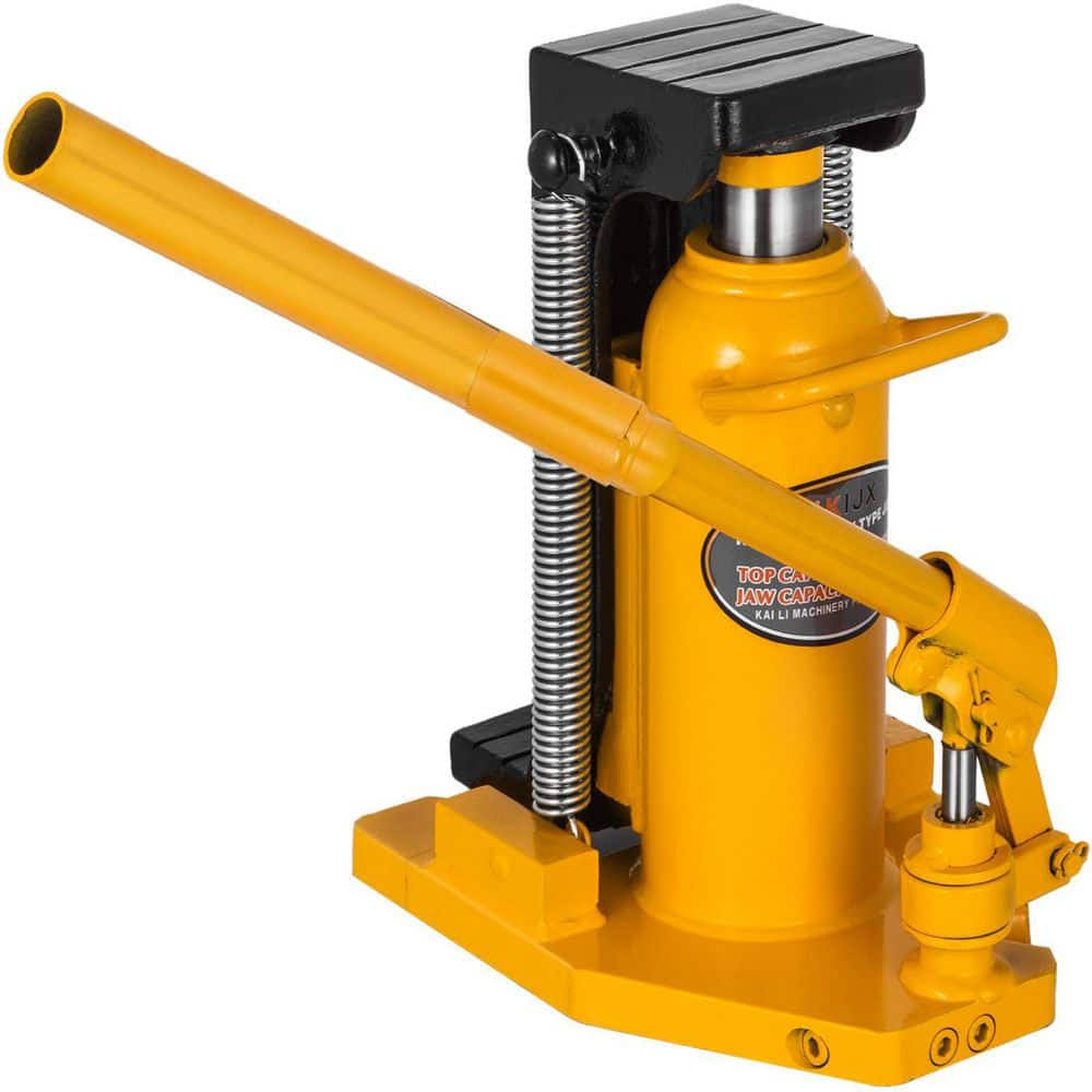 QJD10T00000000001V0 Toe Jack Lift Hydraulic Machine 5-Ton to 10-Ton Air Hydraulic Toe Jack Proprietary Heat-Treated Steel, Yellow