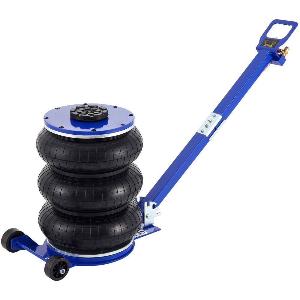 QNQJD6TLSDDJBS001V0 Triple Bag Air Jack 11000 lbs. Load Air Bag Jack Fast Lift Up to 15.75 in. 3 to 5S with Adjustable Handle for Cars, Blue