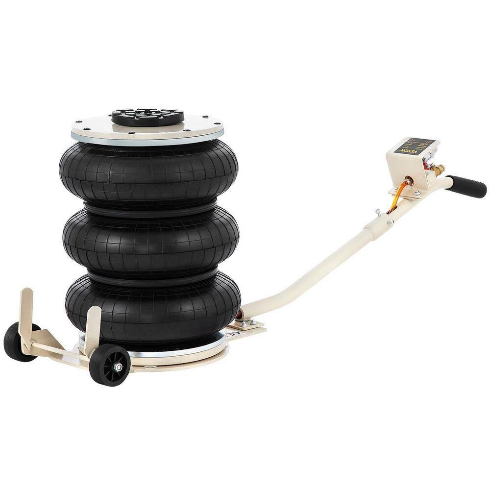 QJD5TSBQNS0000001V0 Pneumatic Air Jack 5-Ton/11000 lbs. Triple Bag Air Jack Lifting Height 6.3 in. to 15.75 in. Inflatable Car Jack Lifter