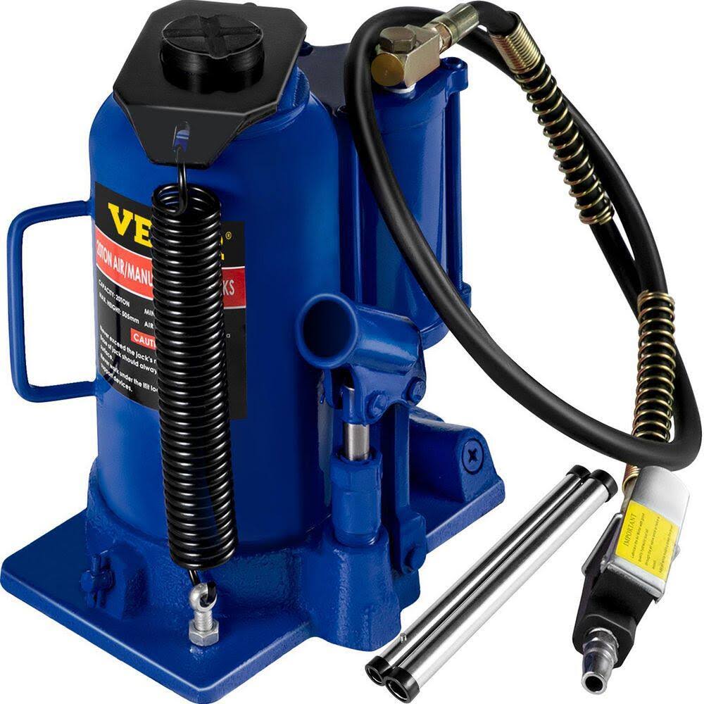 QJD20TYYGSBE00001V0 20-Ton Air Hydraulic Bottle Jack Bottle Jack Air Jack Heavy-Duty Auto Truck Repair Lift in Blue