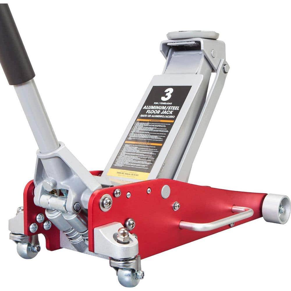 AT729900LR 3-Ton Low-Profile Aluminum and Steel Floor Jack with Dual Piston Speedy Lift