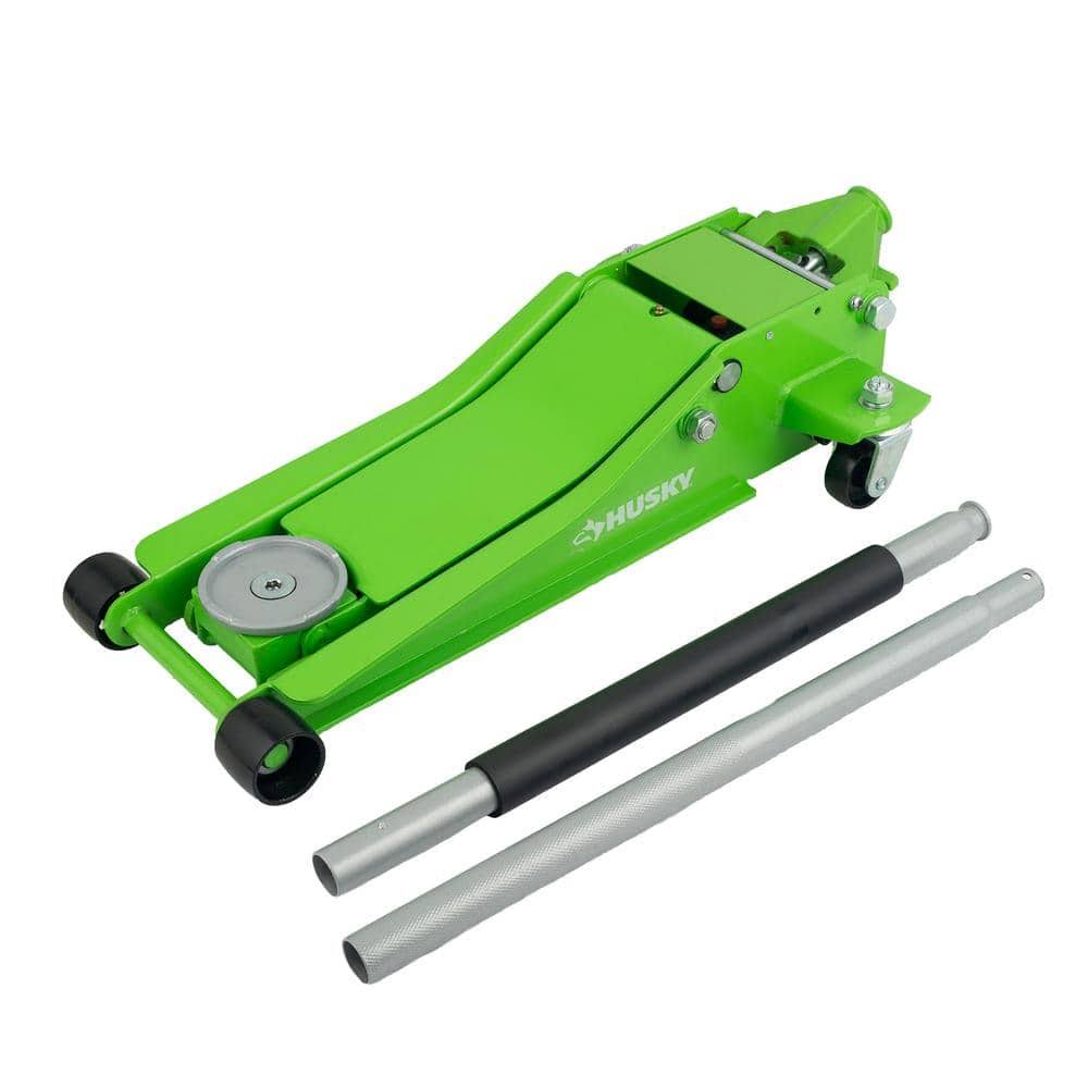 HD00120-GR-TH 3-Ton Low Profile Floor Jack with Quick Lift, Green