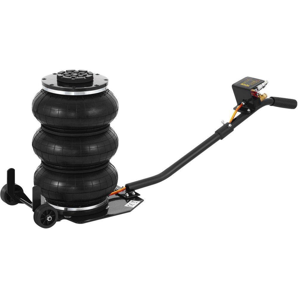 QJD3TQNSBK0000001V0 Pneumatic Jack 3-Ton Triple Bag Air Jack 6600 lbs. Quick Lift Heavy-Duty Jacking for Car Lifting Up to 16 in.
