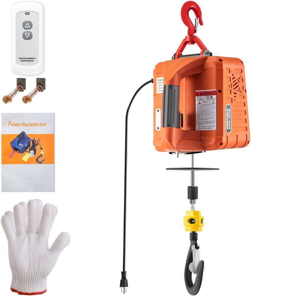 BXTSJ500KGYK-0001V1 1100 lbs. Electric Hoist Winch Portable Electric Chain Hoist 25 ft. Lifting Height with Wireless Remote Control