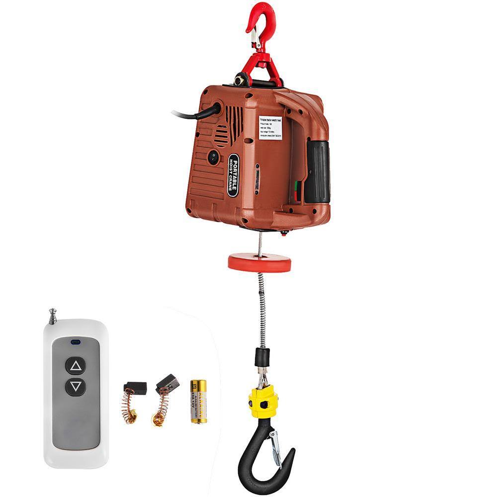DDHL500KGTSLDGJ01V1 Electric Hoist Winch 1102 lbs. Electric Hoist w/ wireless remote control for Lifting Machinery Industry