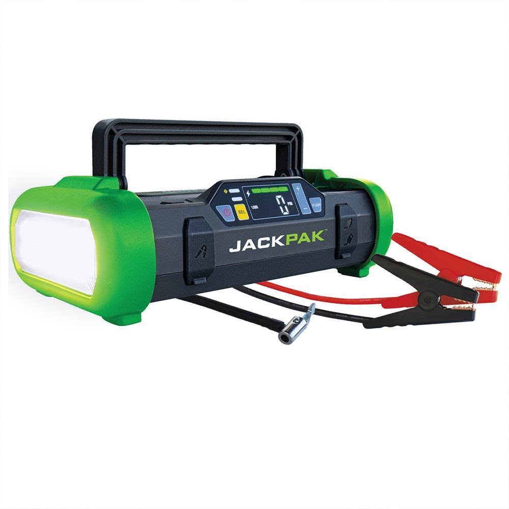 JACKPAK 5180050 150 PSI 2000 Amp Ultra Multi-function 4-in-1 Jump Starter, Air Compressor, Flashlight, and Portable Charger