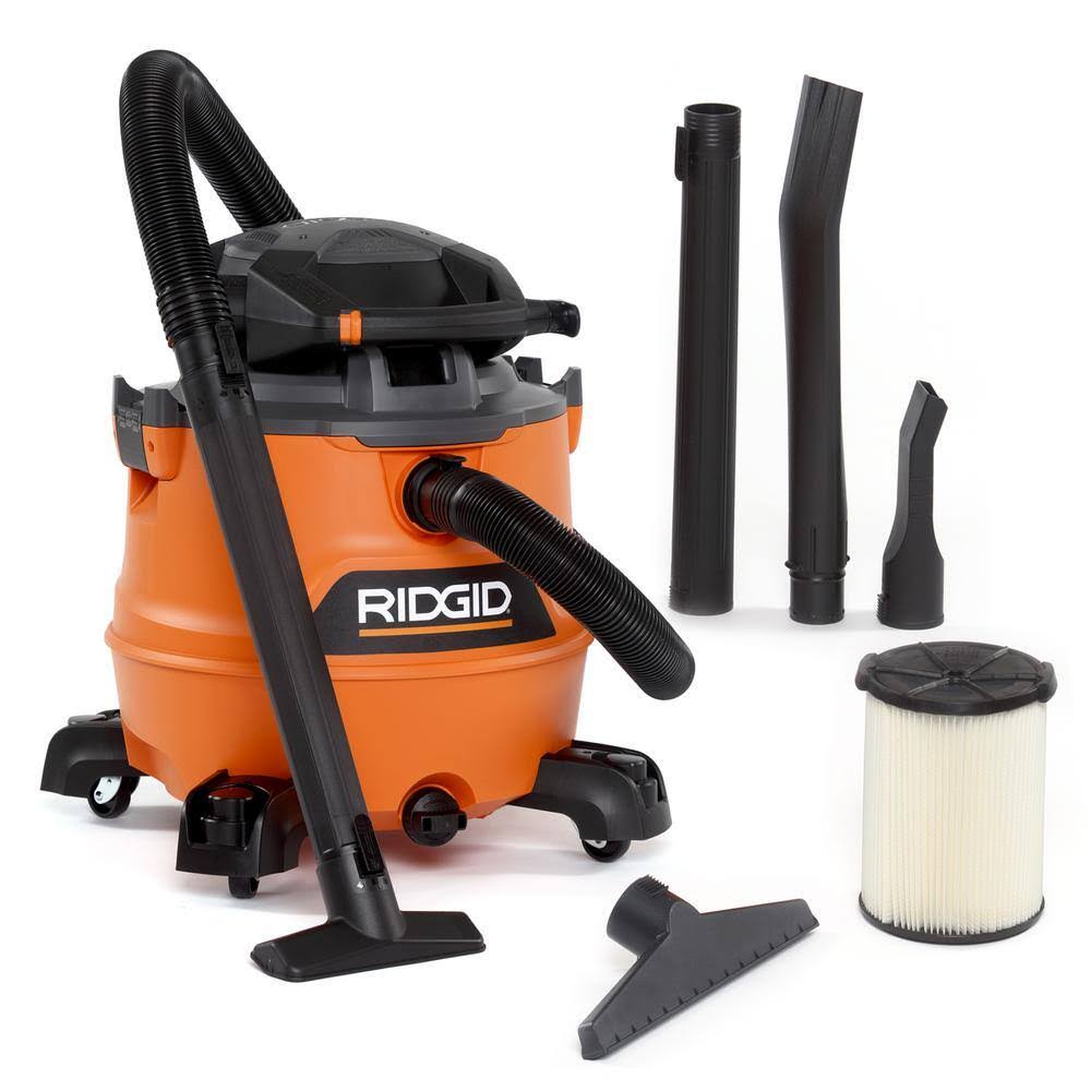 HD1600 16 Gallon 6.5 Peak HP NXT Wet/Dry Shop Vacuum with Detachable Blower, Filter, Locking Hose and Accessories