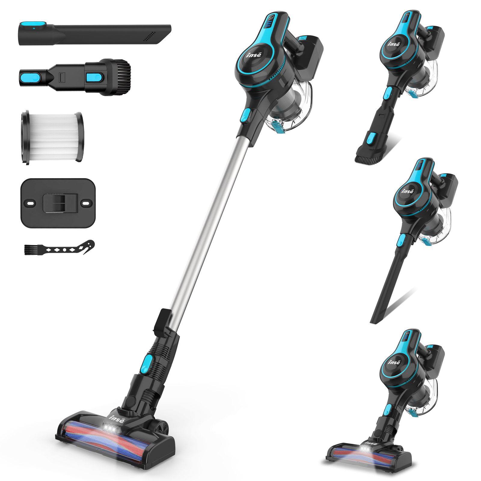 N500 Cordless Vacuum Cleaner, 6 in 1 Rechargeable Powerful Lightweight Stick Vacuum with 2200 mAh Battery for Home Hard Floor Carpet Pet Hair   Light Blue