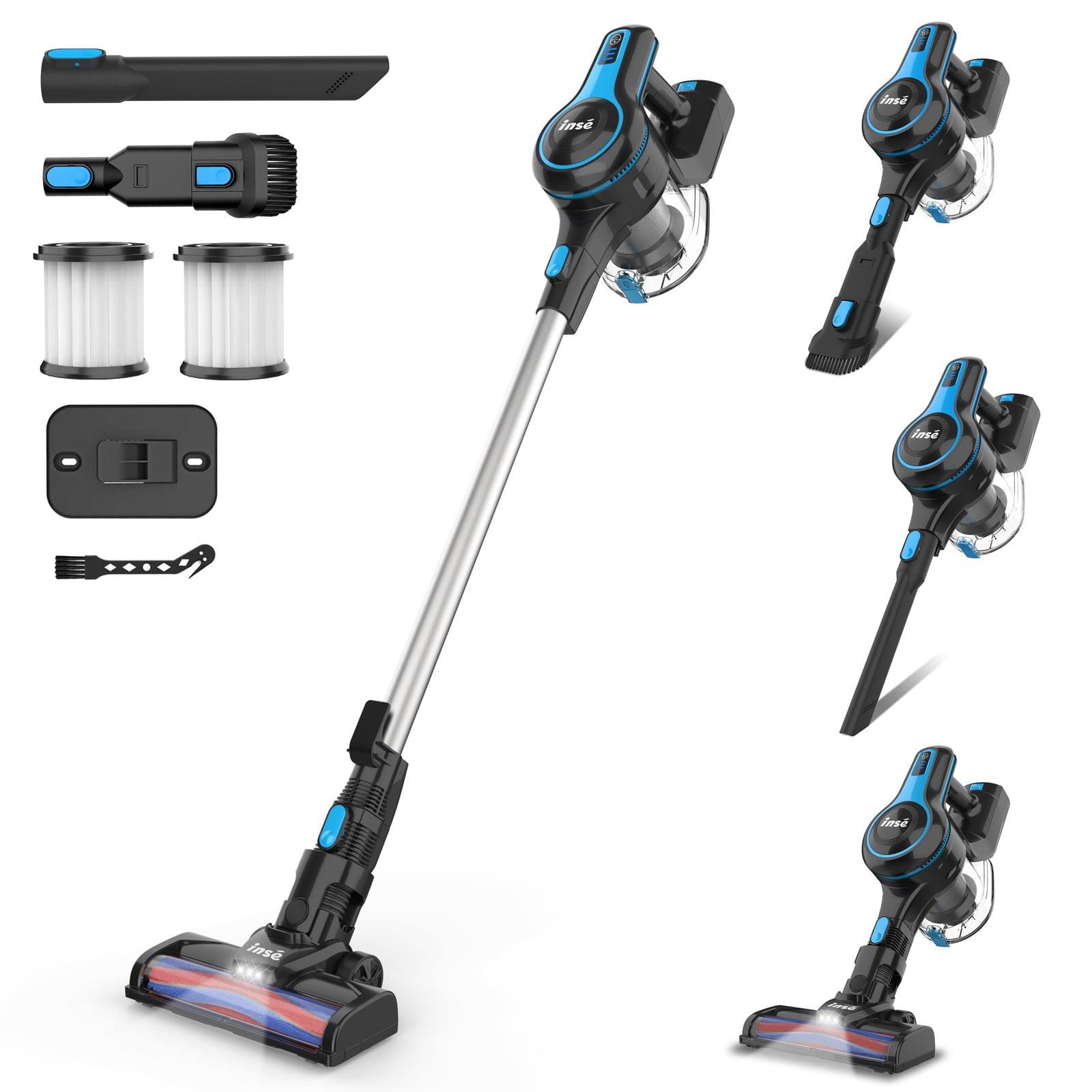 Cordless Vacuum Cleaner, 6 in 1 Powerful Suction Lightweight Stick Vacuum with 2200mAh Rechargeable Battery, up to 45min Runtime, for Home Furniture Hard Floor Carpet Car Hair