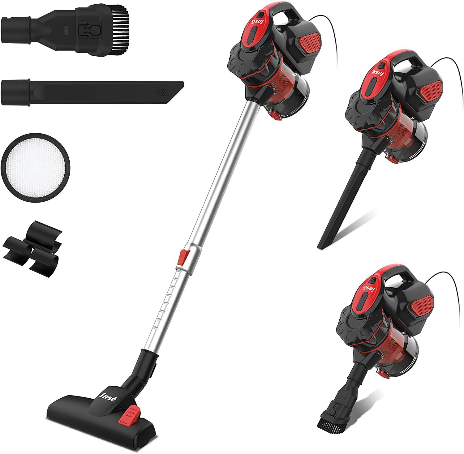 Stick Corded Vacuum Cleaner, 18KPA Powerful Suction with 600W Motor, 3-in-1 Handheld for Pet Hair Hard Floor Home