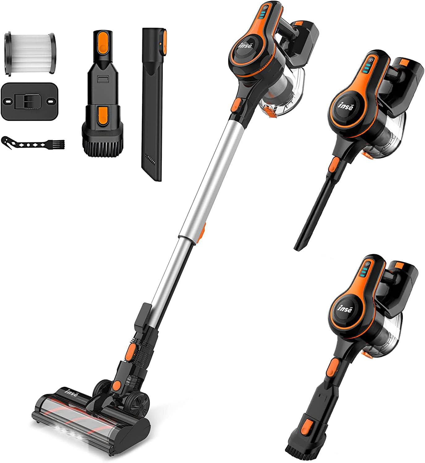 4-in-1 Cordless Vacuum with Brushless Motor Stick Vacuum Cleaner 23 Kpa for Hard Floors Carpet Pet Hair