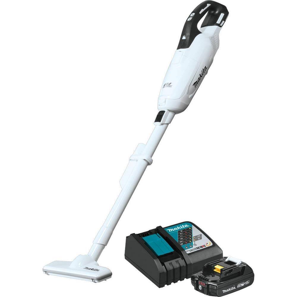 Makita XLC05R1WX4 18-Volt LXT Lithium-Ion Compact Brushless Cordless 3-Speed Vacuum Kit, 2.0 Ah