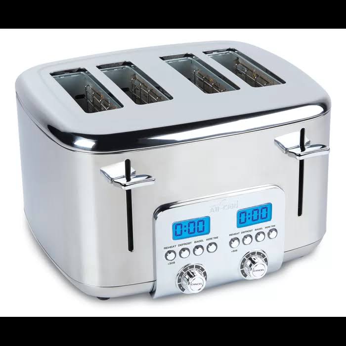 Electrics 4 Slice Digital Stainless Steel Toaster