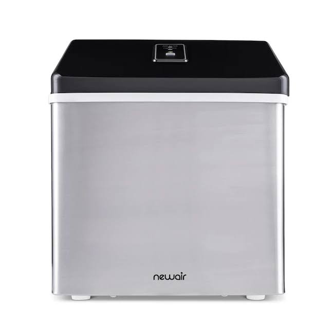 Newair Silver Counter Top Ice Maker Machine,Compact Automatic Ice Maker, Cubes Ready in under 15 Minutes,Portable Ice Cube Maker with Scoop and Basket,Perfect For Home/Kitchen/Office/Bar   ClearIce40