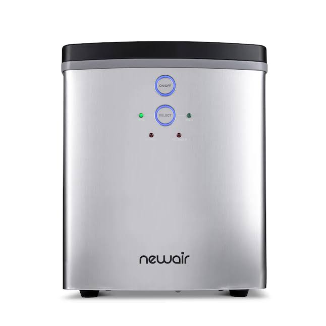 NIM033SS00 Portable Countertop Ice Maker, Silver | 33 lbs. Of Ice A Day, Ice Cubes Ready In 8 Minutes With 2 Ice Bullet Sizes | Ideal For Home, Office, Bar, RV