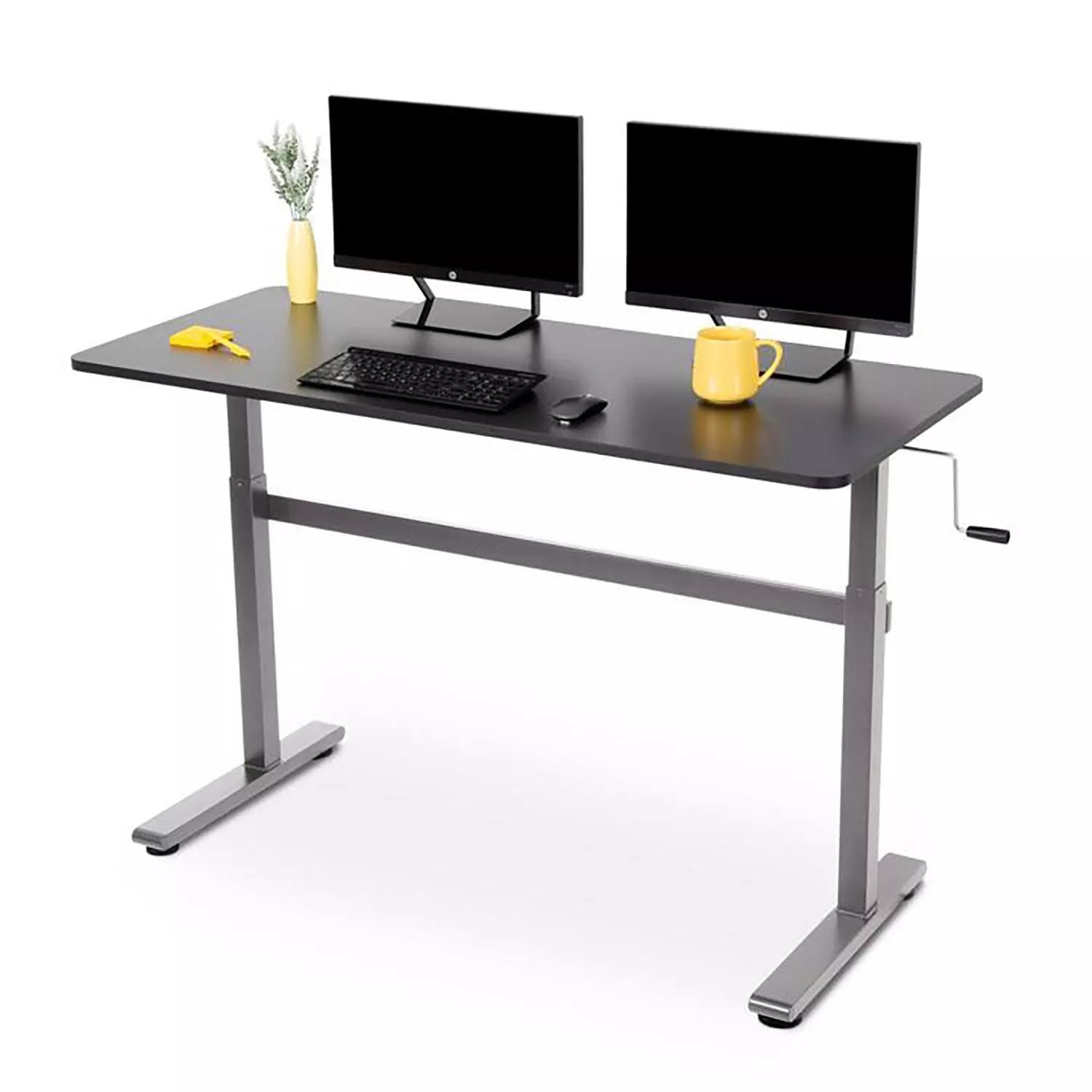 55  Standing Desk with Hand Crank, Assorted Colors