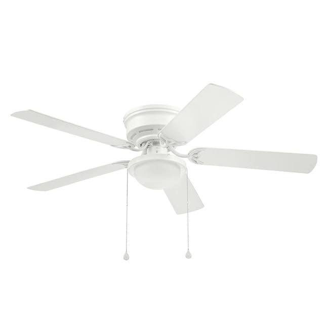 Armitage 52-in White LED Indoor Flush Mount Ceiling Fan with Light (5-Blade)
