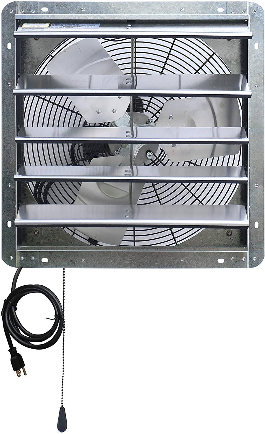Iliving I8SF18V-T Wall-Mount Shutter Exhaust Fan, 18    Variable, Silver