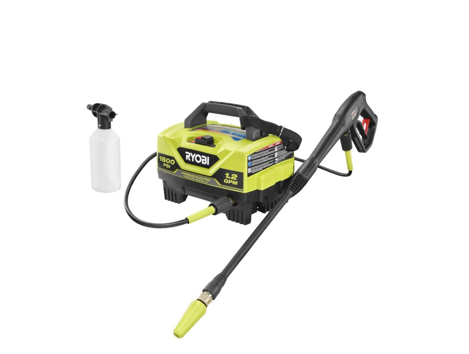 RY141802VNM 1800 PSI 1.2 GPM Cold Water Electric Pressure Washer