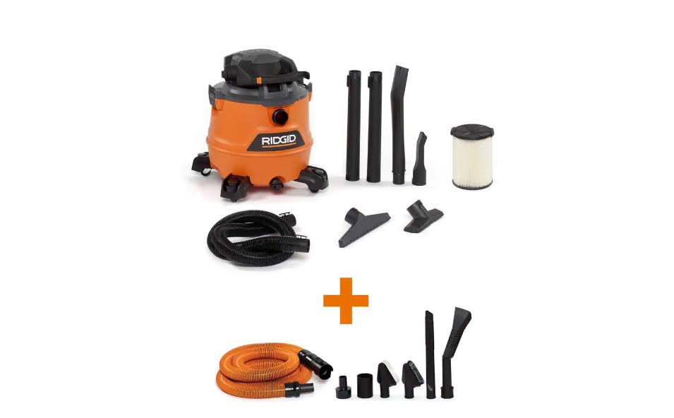 HD1600C 16 Gal. 6.5-Peak HP NXT Wet/Dry Shop Vacuum with Detachable Blower, Filter, Hose, Accessories and Car Cleaning Kit