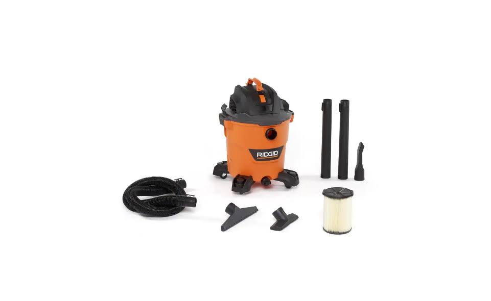 HD1200 12 Gal. 5.0-Peak HP NXT Wet/Dry Shop Vacuum with Filter, Hose and Accessories
