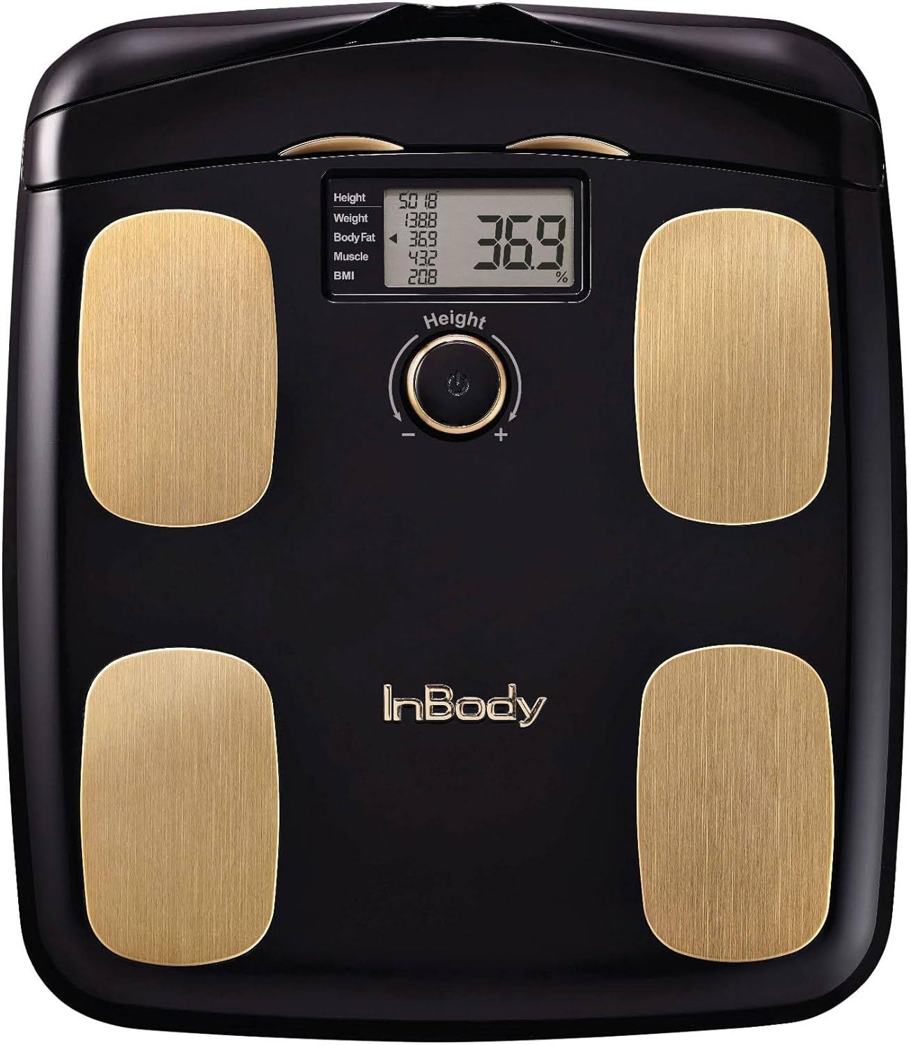 InBody Dial H20 Body Fat Scale   InBody Scale for Body Weight, Fat Percentage and Muscle Mass   Gym Accessory for Men   Women, Body Fat Measurement Device   Bluetooth-Connected, Midnight Black