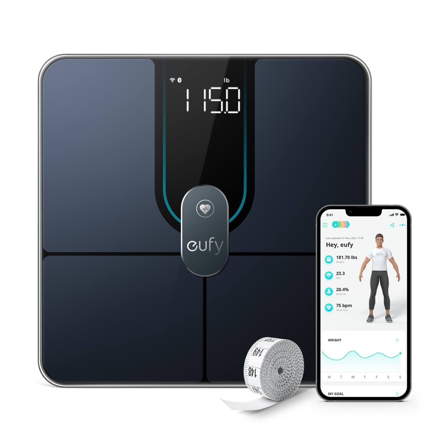 Smart Digital Bathroom Scale P2 Pro with Wi-Fi Bluetooth, 16 Measurements Including Weight, Heart Rate, Body Fat, BMI, Muscle   Bone Mass, 3D Virtual Body Mode, 50 g/0.1 lb High Accuracy