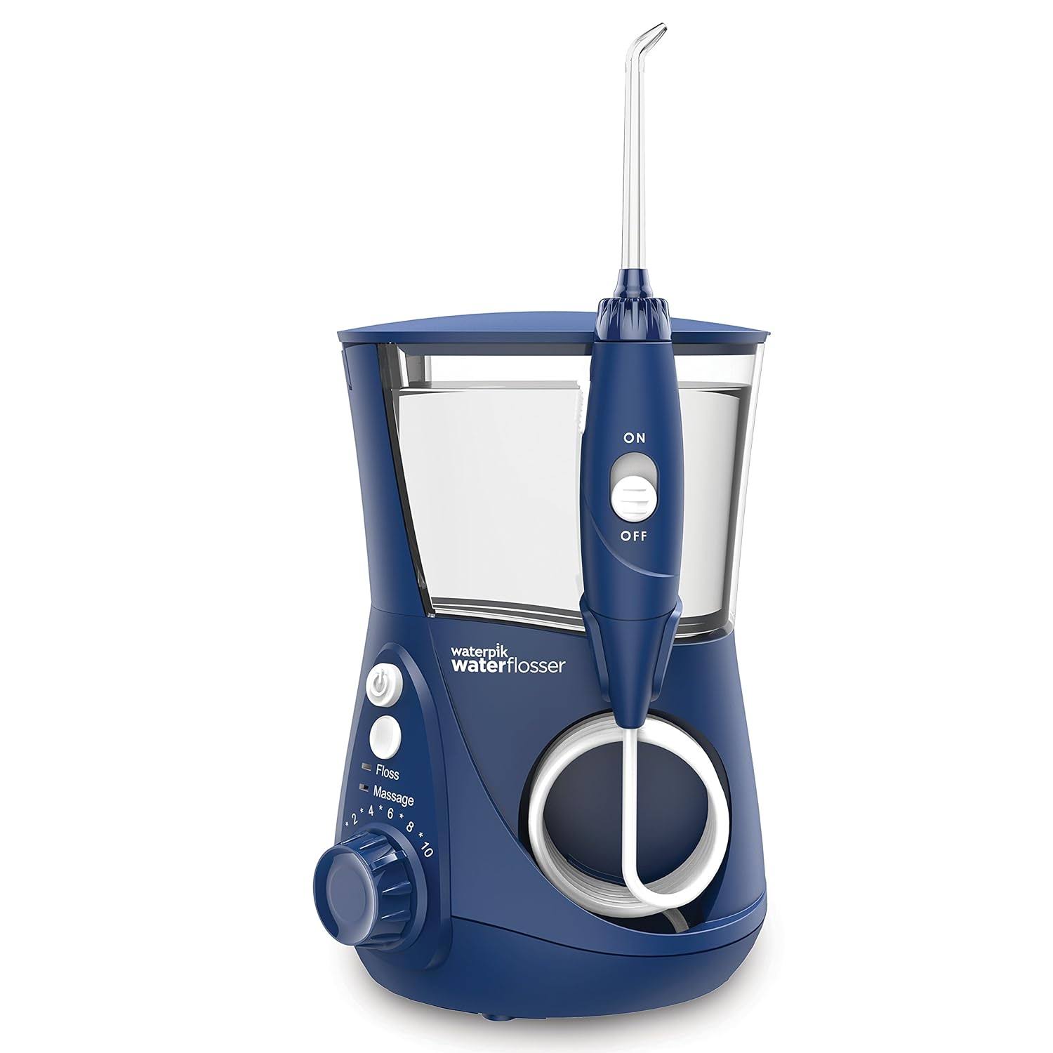 Aquarius Water Flosser Professional For Teeth, Gums, Braces, Dental Care, Electric Power With 10 Settings, 7 Tips For Multiple Users And Needs, ADA Accepted, Blue WP-663