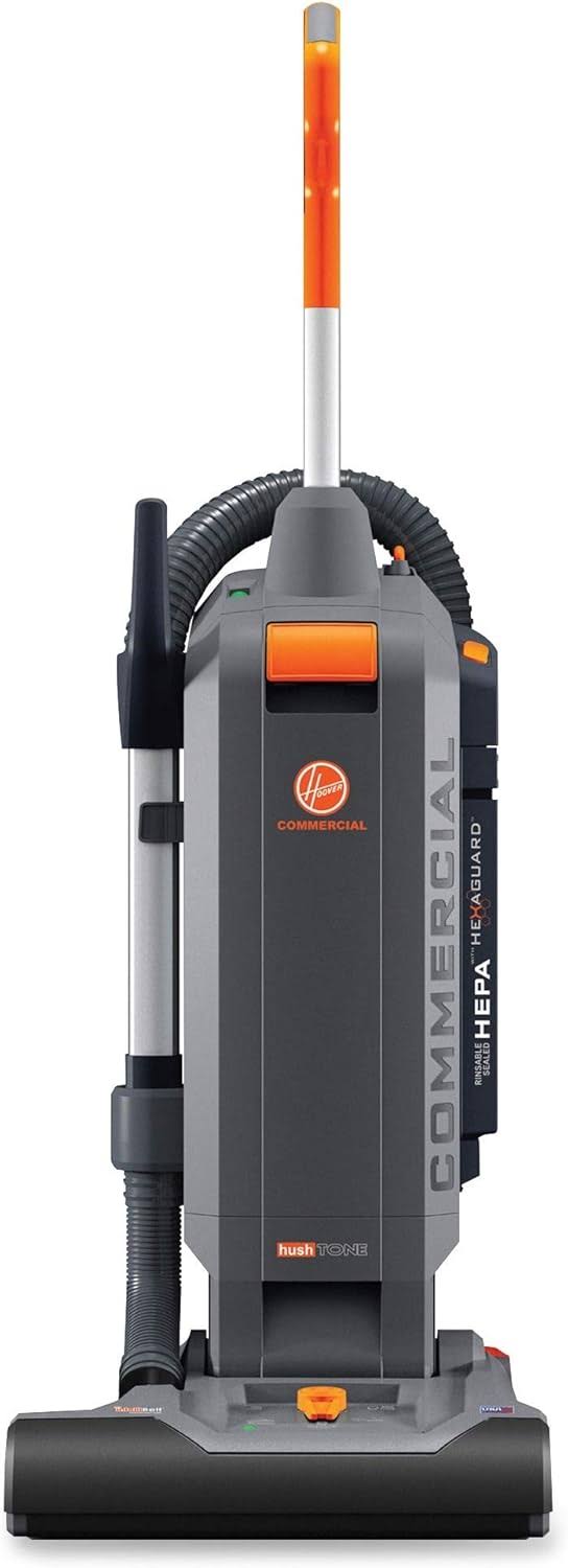 Commercial HushTone Upright Vacuum Cleaner, 15 inches with Intellibelt, For Carpet and Hard Floors, CH54115, Gray