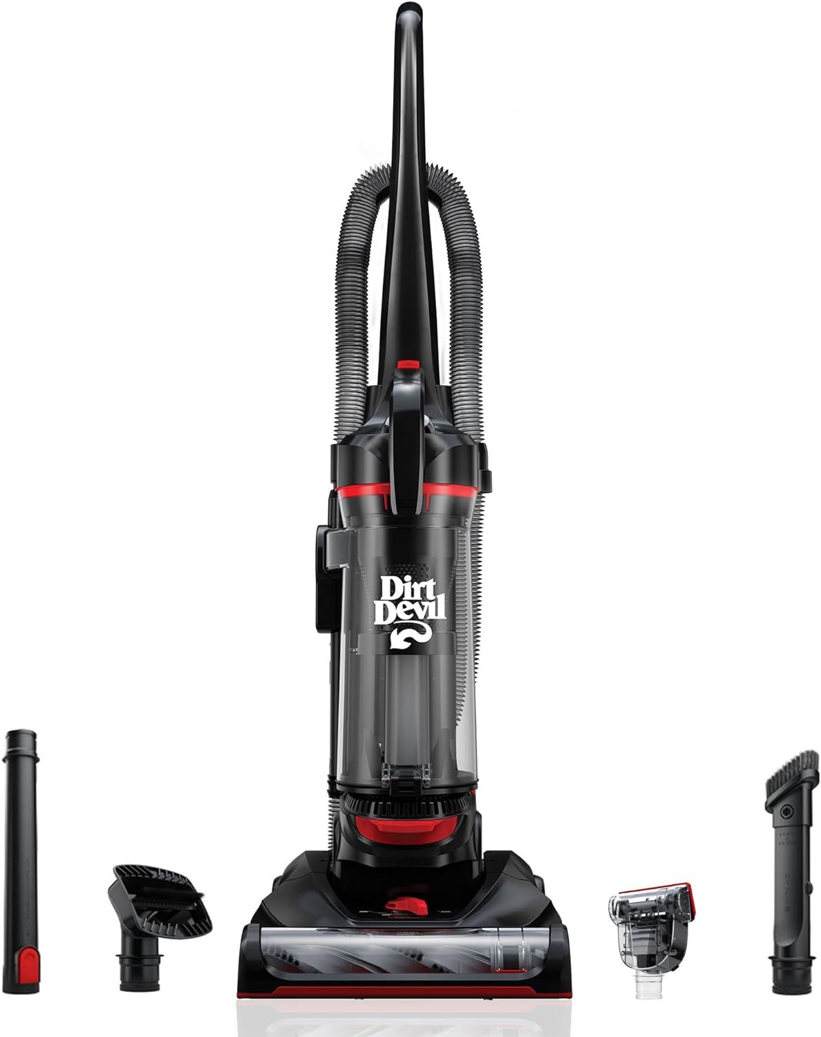Multi-Surface Total Pet+ Upright Bagless Vacuum Cleaner Machine, with Pet Tool Kit, for Carpet and Hard Floor, Powerful Suction with Extended Filtration, UD76400V, Black