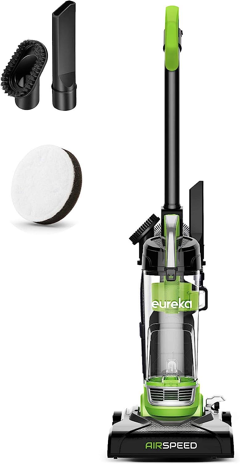 Powerful Bagless Upright Carpet and Floor Airspeed Ultra-Lightweight Vacuum Cleaner, w/Replacement Filter, Green