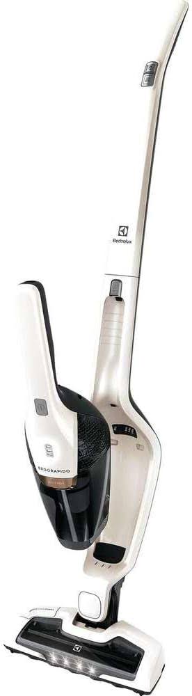 Ergorapido Stick Cleaner Lightweight Cordless Vacuum with LED Nozzle Lights and Turbo Battery Power, for Carpets and Hard Floors, in, Satin White