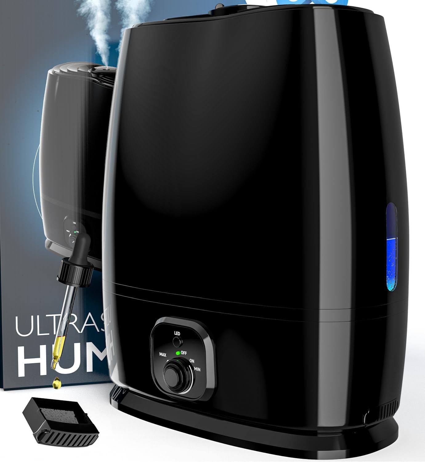 Everlasting Comfort Cool Mist Humidifiers for Bedroom (6L)   Humidifier Large Room No-Filter, Quiet Air Humidifier for Plants, Baby, Allergies, Dry Skin, Congestion, 50 Hr Run Time, Easy Clean