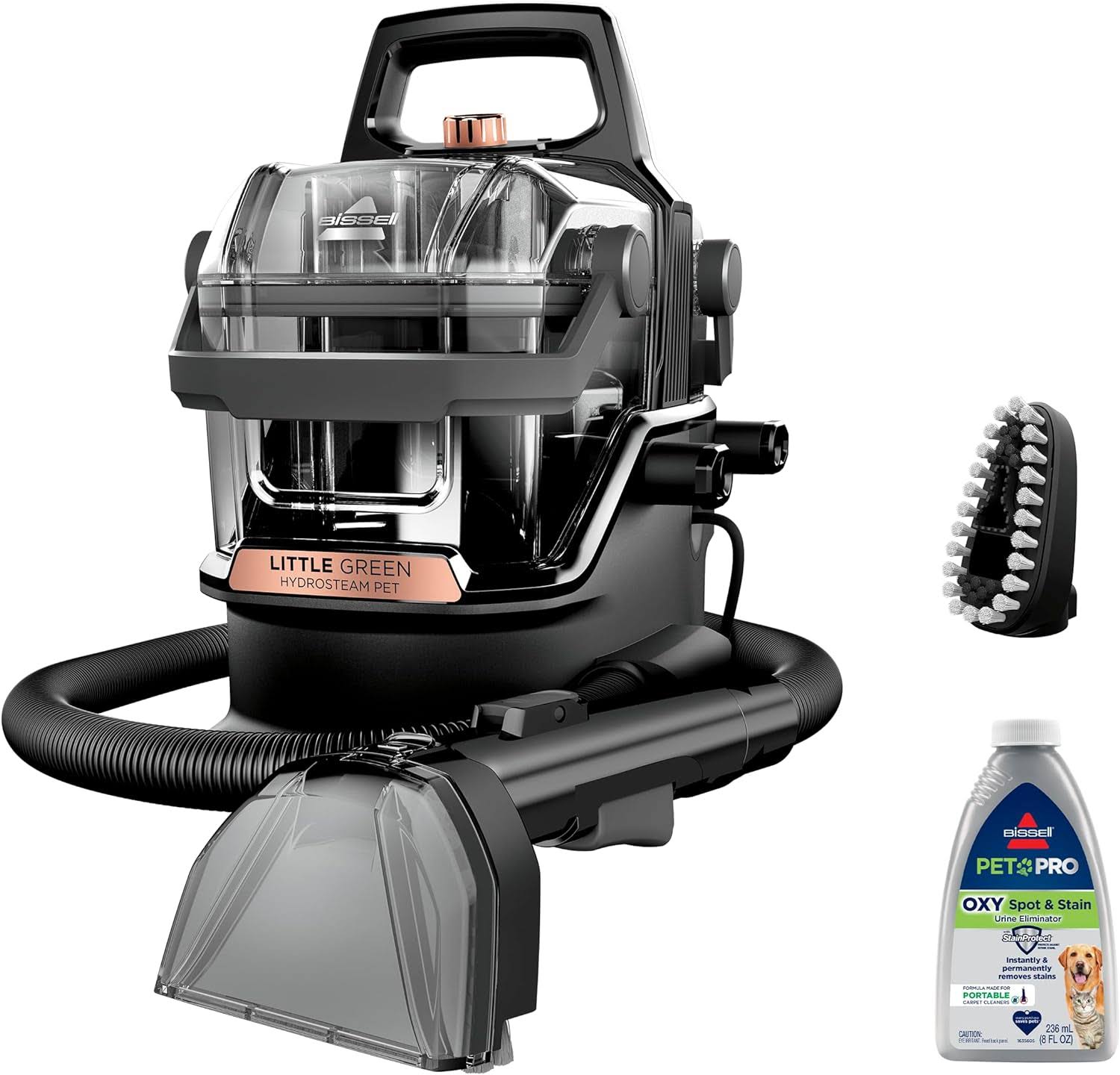 Little Green HydroSteam Multi-Purpose Portable Carpet and Upholstery Cleaner, Car and Auto Detailer, 3618, Black and Copper Harbor